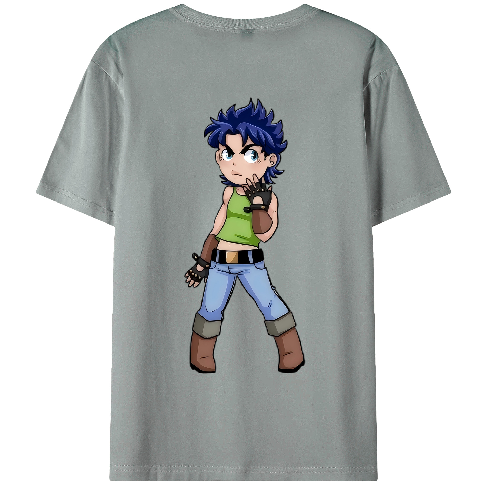 （画像用） ジョジョの奇妙な冒険 広瀨康一 JoJo's Bizarre Adventure Hirose Koichi 綿100％ メンズ半袖Tシャツ（バックプリント） 通気性
